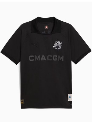 Olympique de Marseille 125th anniversary limite jersey men's black sportswear football kit top shirt 2024-2025